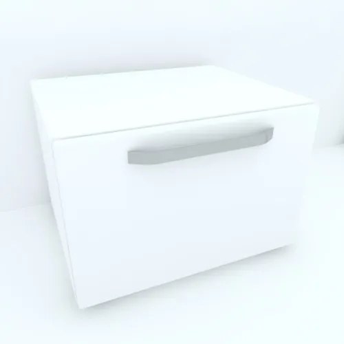 Armonia Comoda alba cu o usa cu maner front MDF Alb Mat
