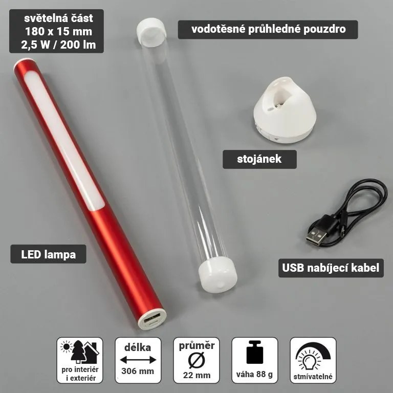 Garthen LED lampa de camping cu LED-uri, rezistent la apă, r