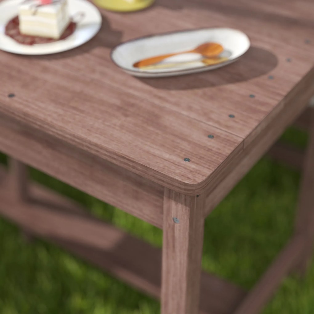 AIYAPLAY Set mobilier de grădină exterior pentru copii cu perne și parasol detașabil, dungi bleumarin și albe | Aosom Romania