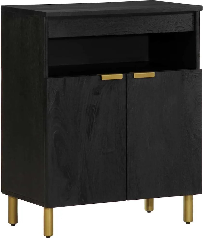 vidaXL Dulap, negru, 60x33x75 cm, lemn prelucrat