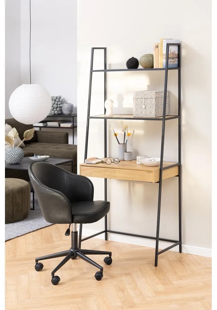 Bibliotecă în decor de stejar sălbatic Actona Seaford, 77 x 174,5 cm