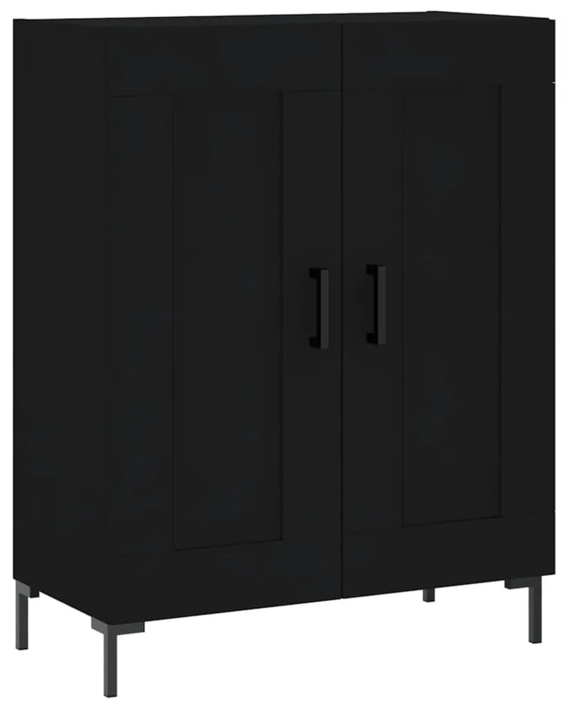 830197 vidaXL Servantă, negru, 69,5x34x90 cm, lemn compozit
