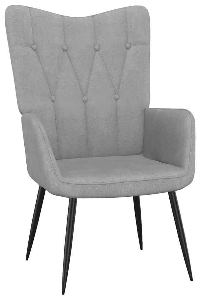 327545 vidaXL Scaun de relaxare, gri deschis, material textil