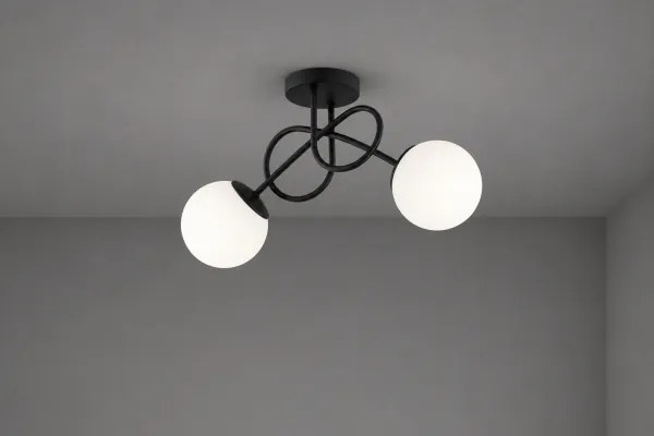Brilagi - Plafonieră MILO 2xE27/60W/230V negru