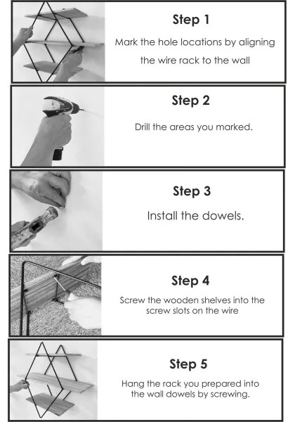 Etajeră de perete 60x60 cm molid