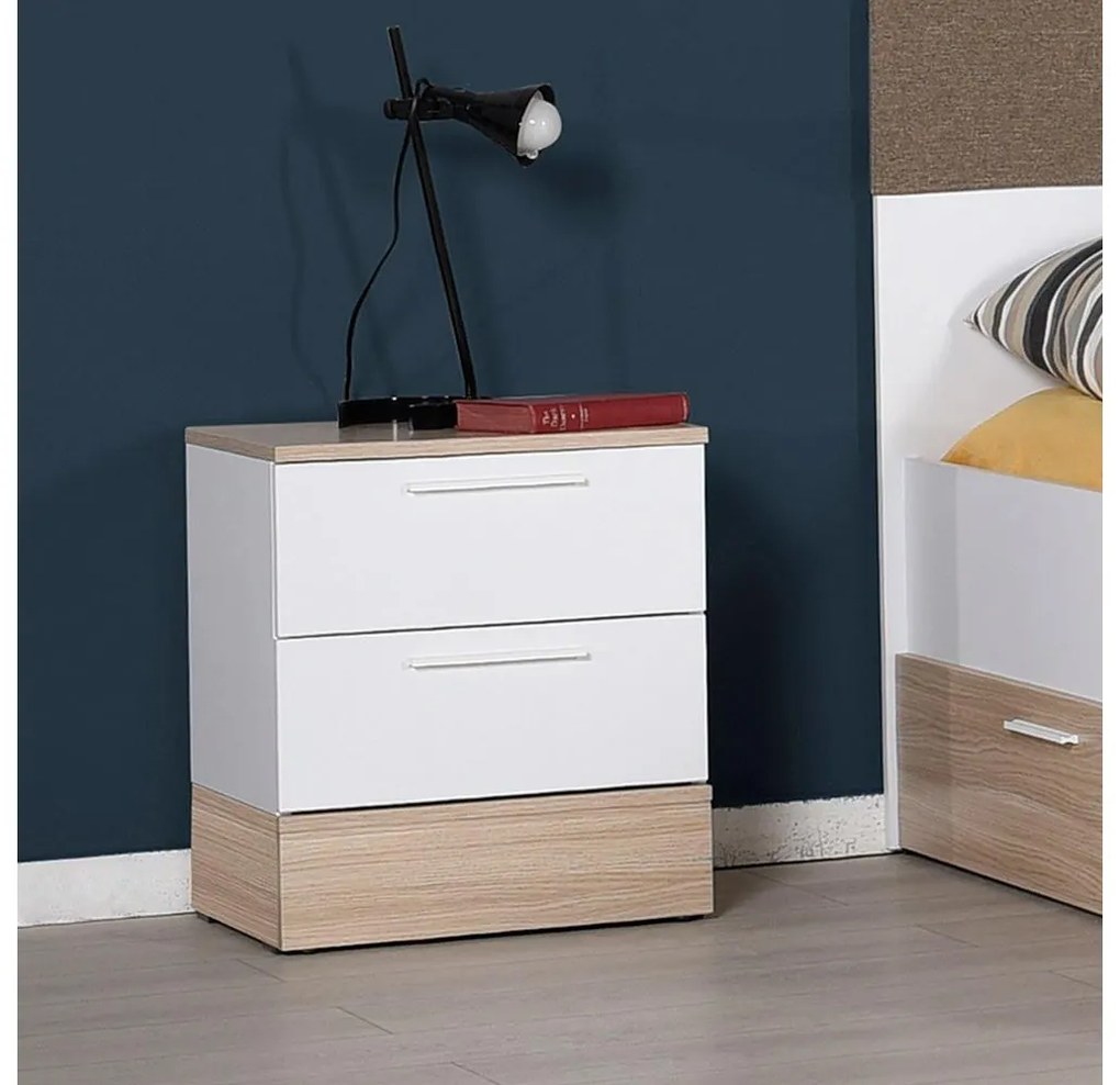 Noptieră Sivadu 5 (stejar + alb). 1094436