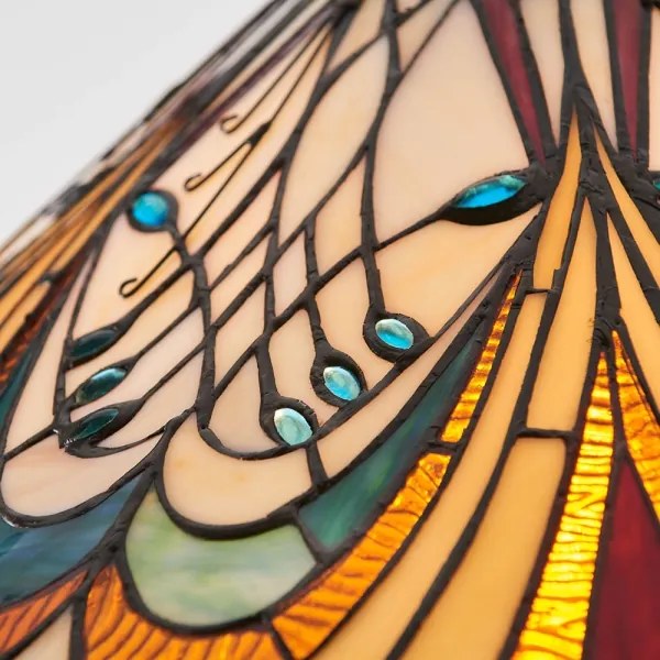 Endon 64162 - Lustră cu lanț Tiffany HECTOR 1xE27/60W/230V Ø 40 cm