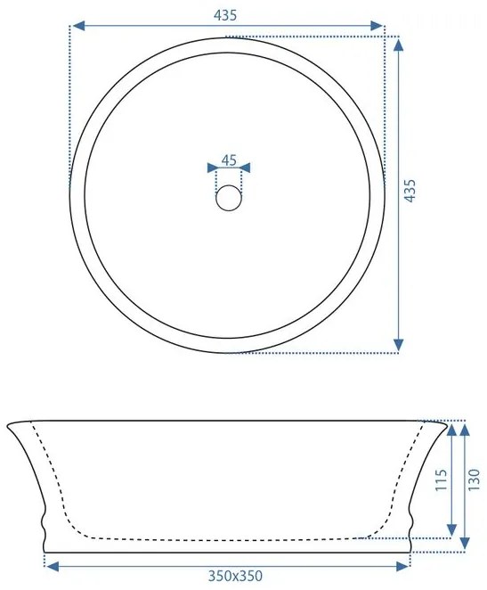 Lavoar pe blat REA Betty cupru