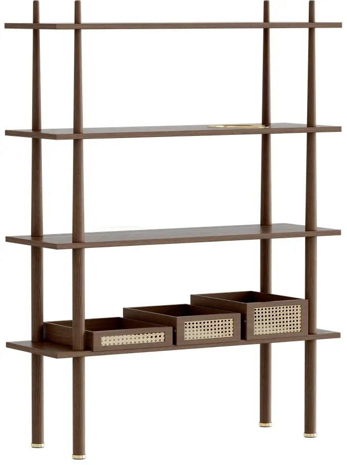 Sistem modular de rafturi maro cu aspect de lemn de stejar 110x148 cm Stories – UMAGE