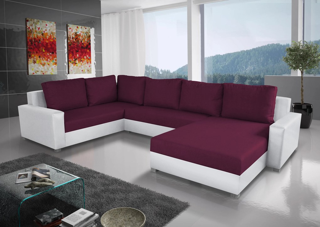 Colțar în formă de U Banno (Violet + Alb) (S). 1030838