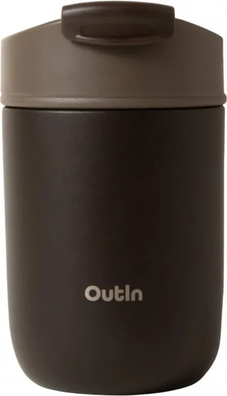 Ceasca termica Outin Travel Tumbler, 350 ml, Mentine cald 6 ore, Rece 12 ore, Otel inoxidabil 316L, Pereti dubli, Izolatie sub vid, Maro teracota