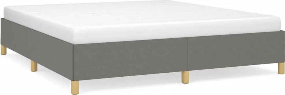 vidaXL Cadru de pat fără saltea, gri închis, 180x200 cm, textil