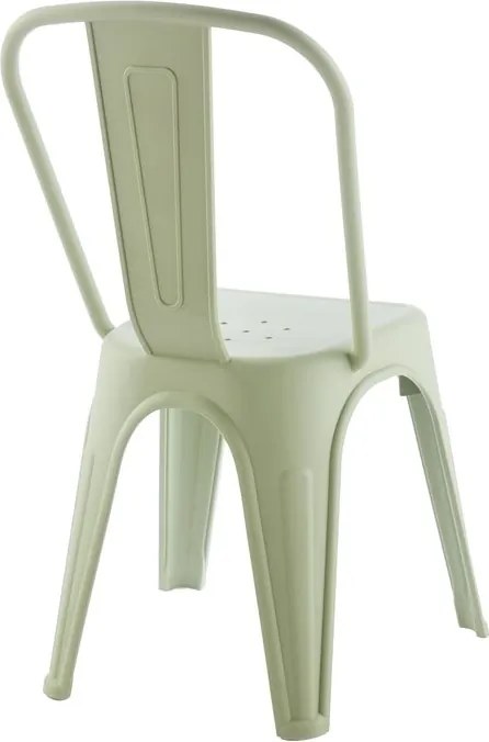 Scaun de exterior design industrial Loft verde deschis