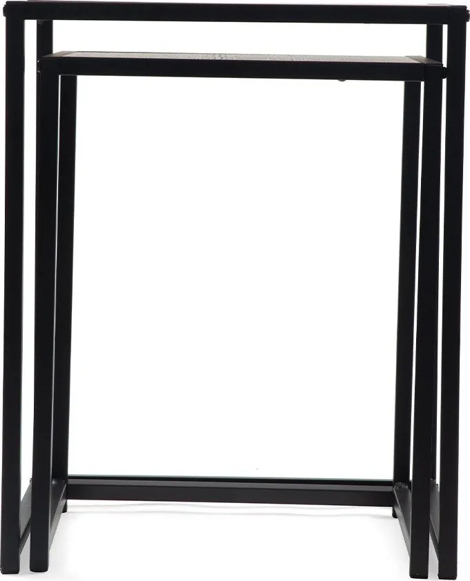 Măsuțe auxiliare 2 buc. cu aspect de lemn de stejar 38x38 cm Noah – Bonami Essentials