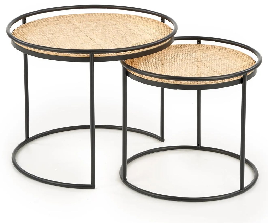 Set masute de cafea Ratan Natural, LIDINGO