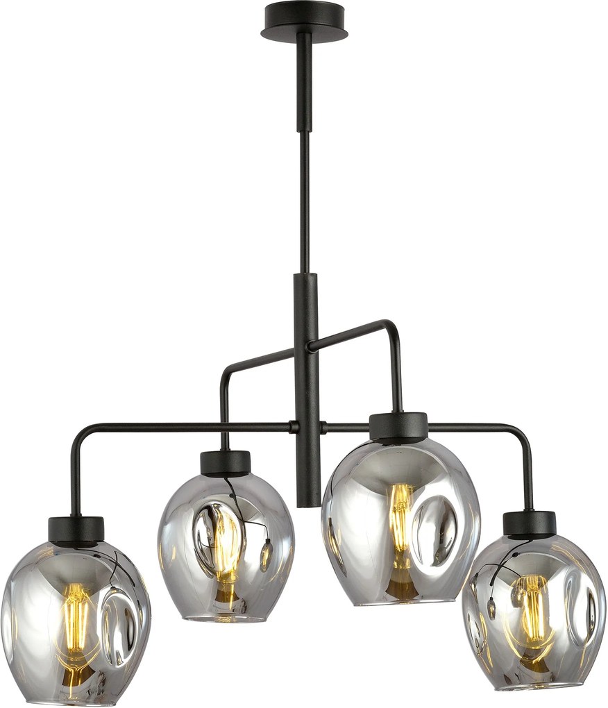 Emibig Lukka lampă de tavan 4x60 W negru-grafit 1163/4