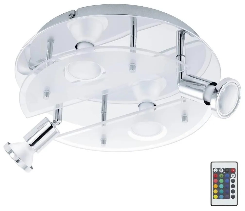 Spot LED RGBW dimabil Eglo 75381 CABO-C 4xGU10/4W/230V + telecomandă