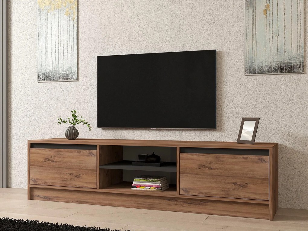 Masă TV/Dulap Netibo 2 (pin atlantic + antracit) . 1095441