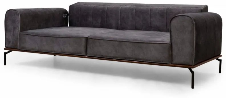 Canapea Extensibilă cu 3 Locuri Siesta Plain Back 3 Seater, Antracit