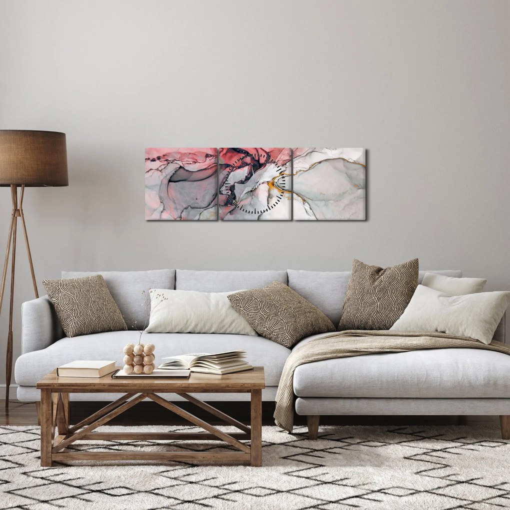 Tablou abstractie (cu ceas) (90x30 cm)