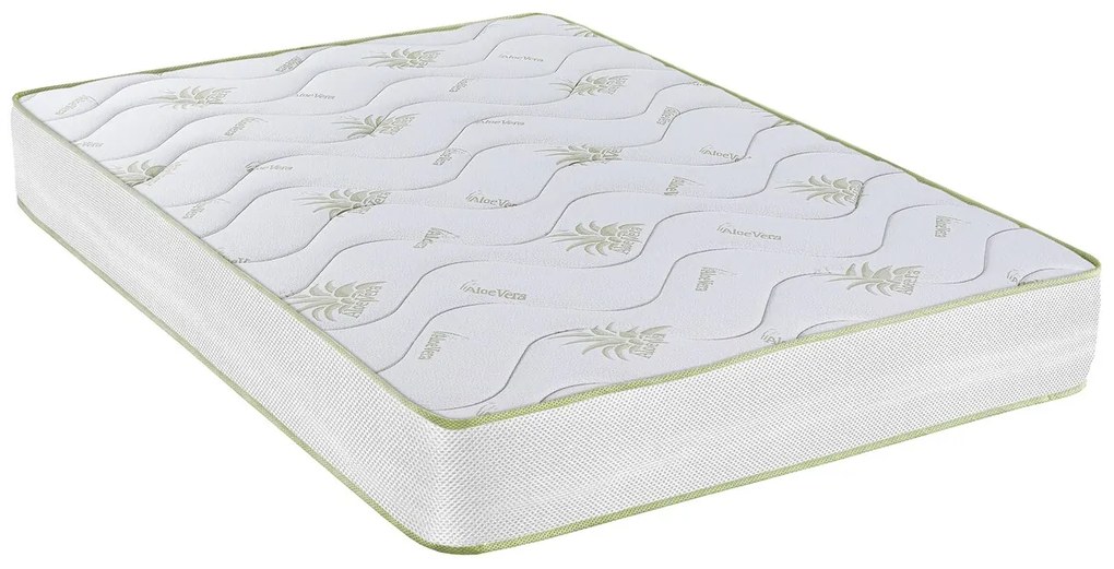 Saltea Aloe Vera 14+2 Memory, 200x200 cm, H 18 cm, husa cu fibre de bambus, Ortopedica, aerisire 3D Free Air