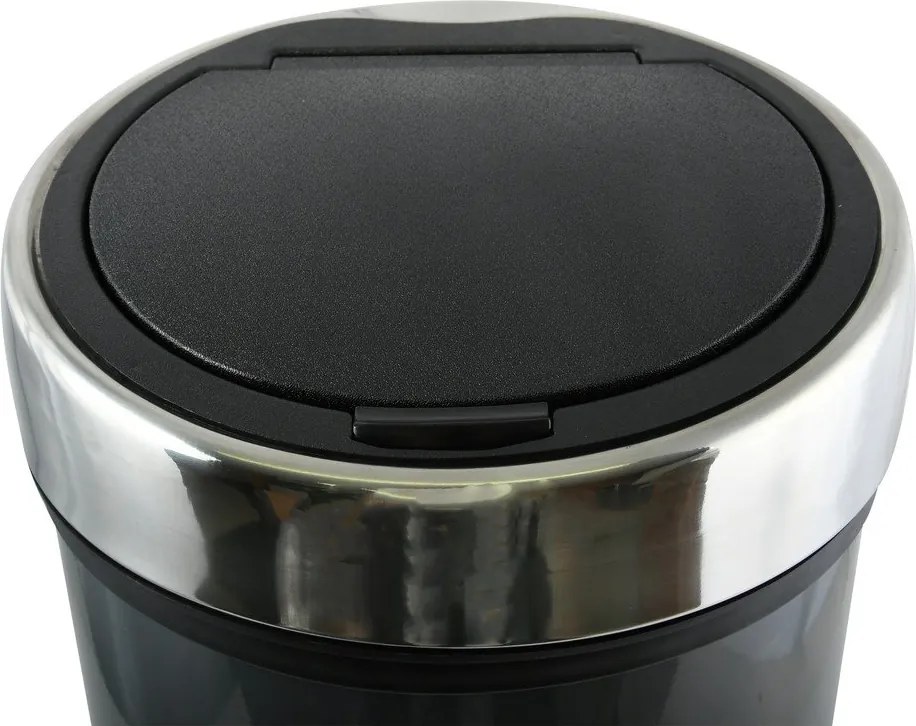 Coș de gunoi gri închis cu senzori de atingere din oțel 30 l – MSV