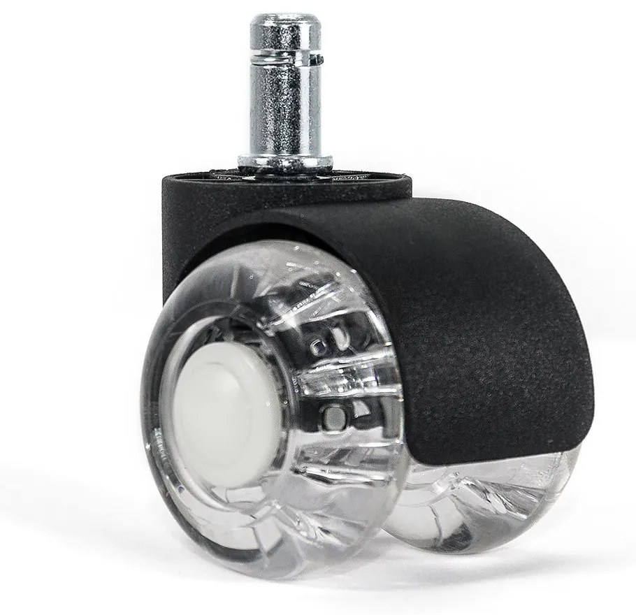 Role duble transparente din silicon pentru scaun de birou