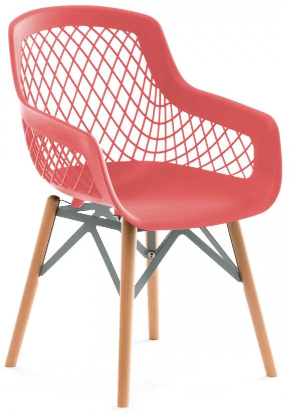 Set 4 scaune Minimalist rosii