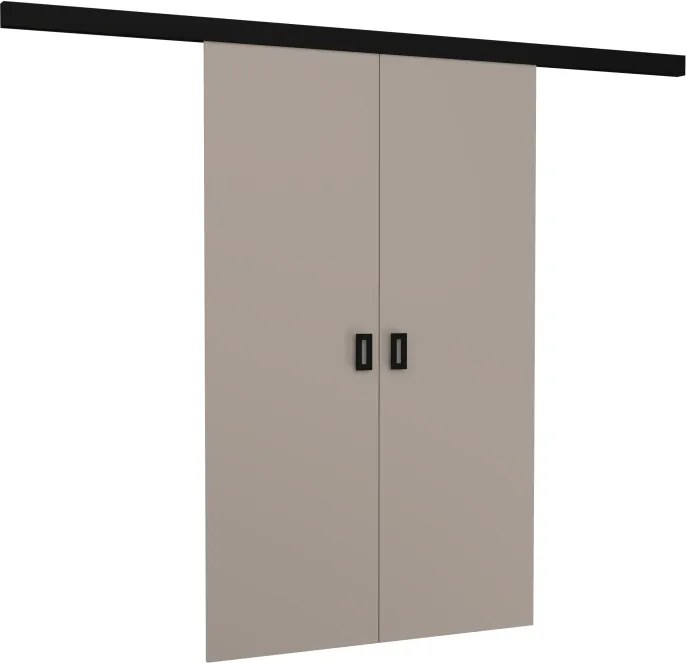 Usa glisanta dubla, Toppo, ADRK Furniture (Latime: 166 cm, Culoare: Sonoma /Negru)
