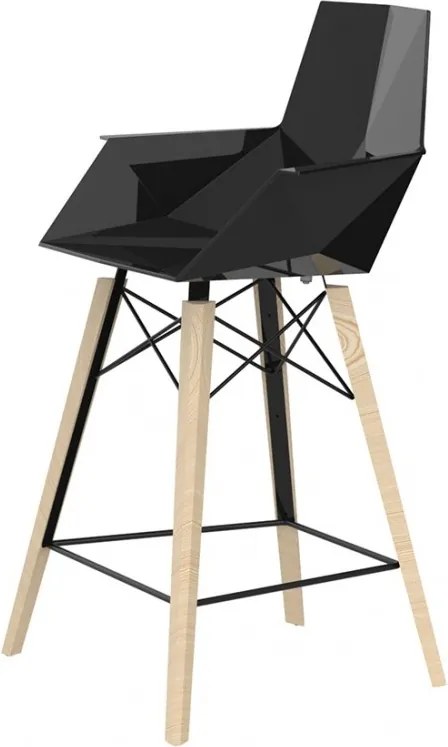 Set 4 scaune de bar cu brate de interior design modern premium FAZ CHAIR counter lemn 54304