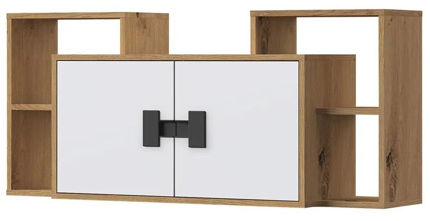 Vitrină Marcel TE12 (stejar artisan + alb). 1123096