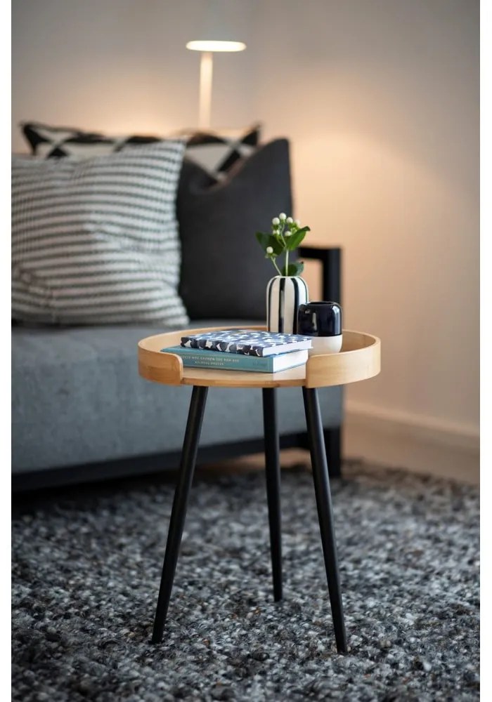 Măsuță auxiliară rotundă din bambus ø 40 cm Loft – Wenko