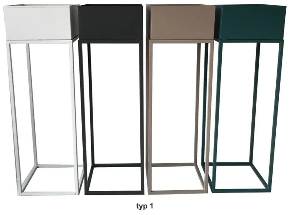 Ghiveci de flori din metal multifuncţional, verde închis, INDIZE TYP 1 WL4211