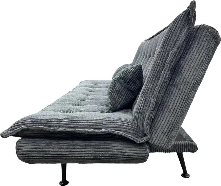 Canapea extensibila, Catifea Raiata Gri JAZZ 195cm