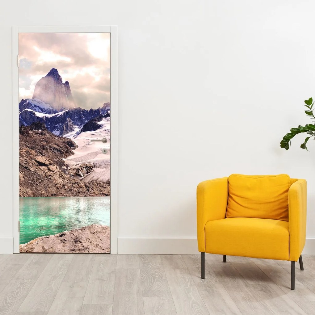 Fototapet pentru ușă - Lac de munte (95x205cm)