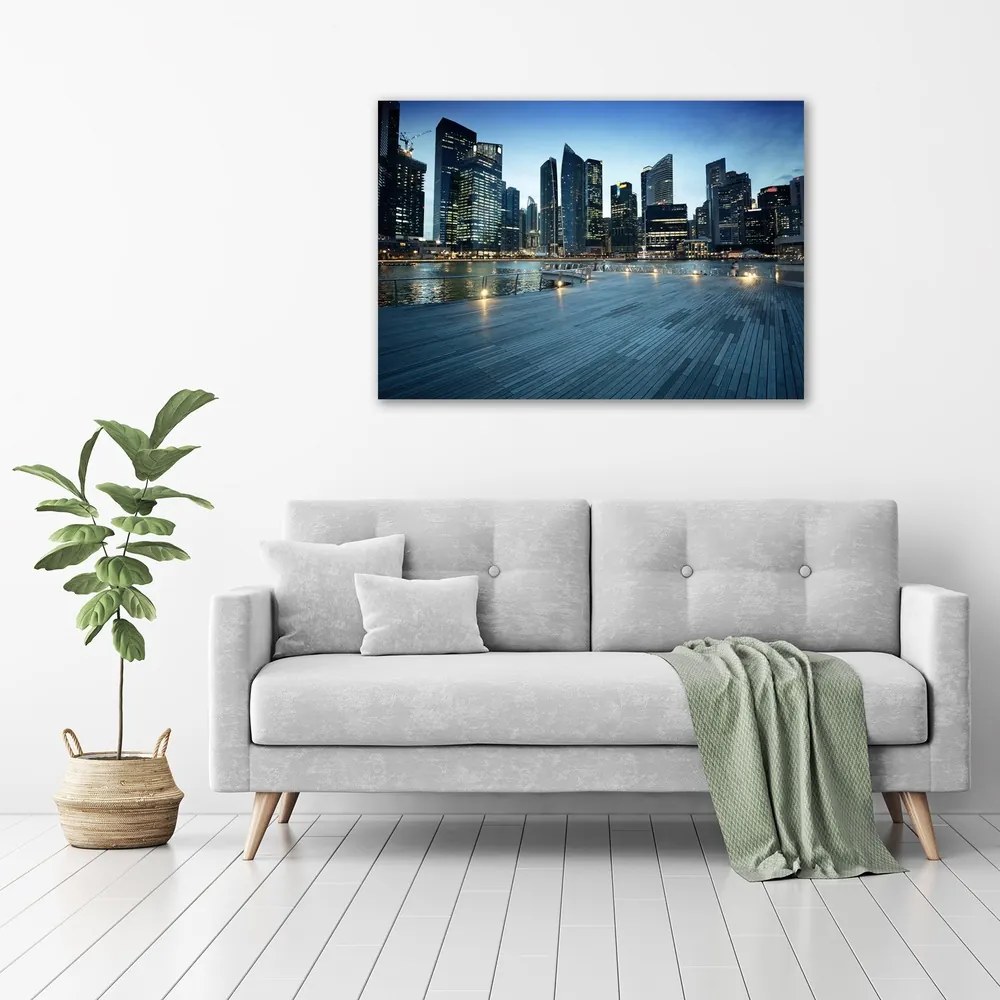 Print pe canvas Singapore timp de noapte