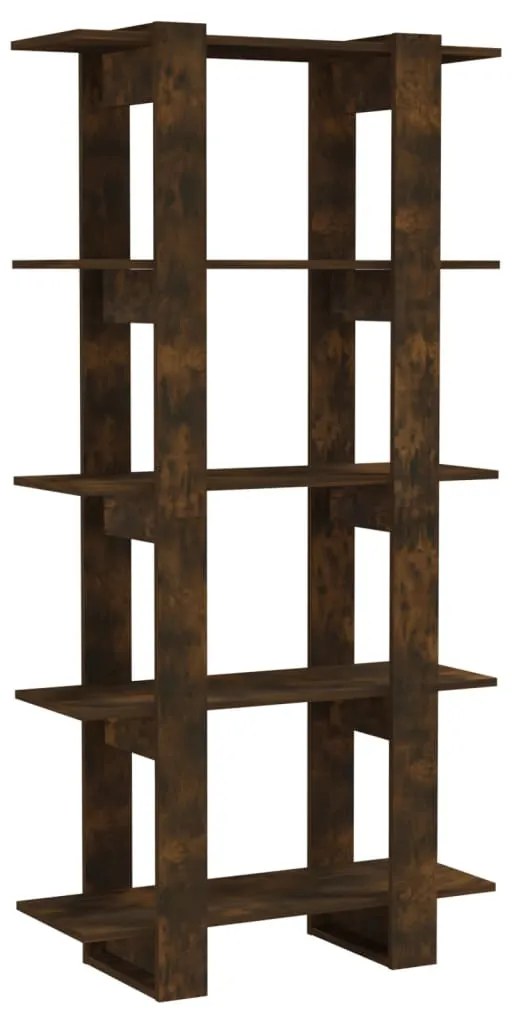 813572 vidaXL Bibliotecă/Separator stejar fumuriu 80x30x160 cm lemn prelucrat