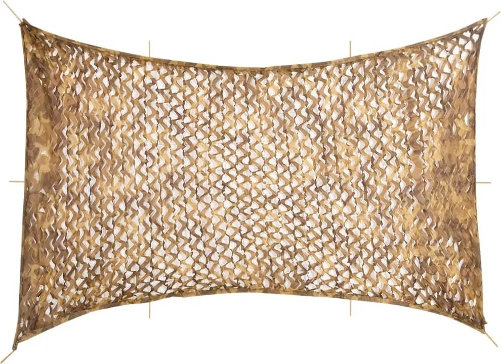 vidaXL Plasă de camuflaj cu geantă de depozitare, nisipiu, 724x515 cm