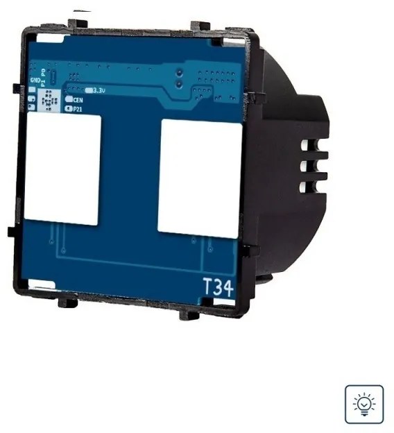 Modul intrerupator dublu cu variator cu touch