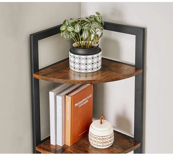 Bibliotecă NAVARO maro/negru