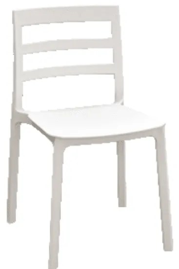 SCAUN RIGATO -POLIPROPILENA- HORECA - ALB