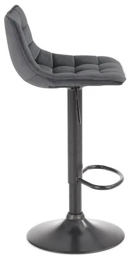 Scaun de bar H95 velvet gri