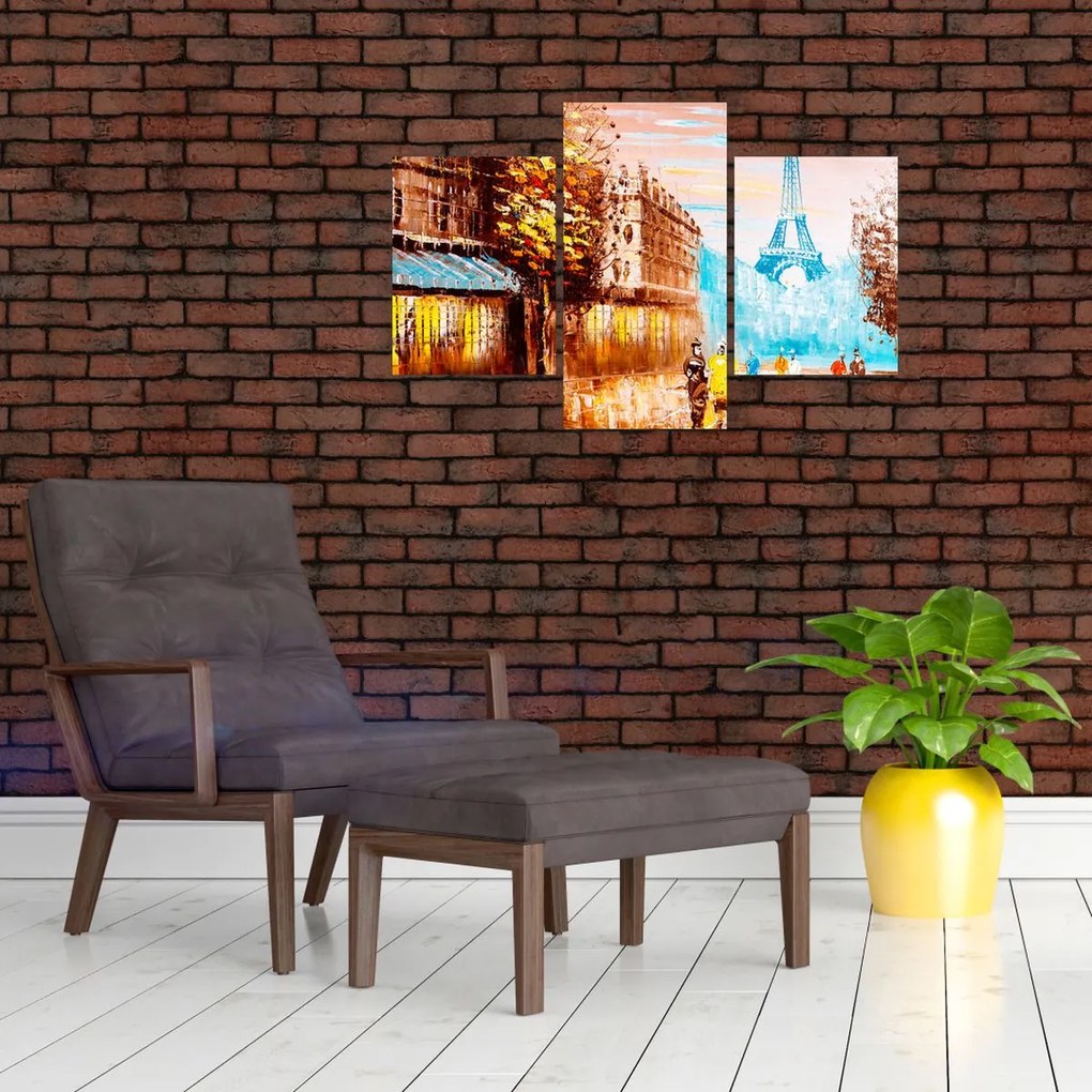 Tablou - Vremea ploioasă și Turnul Eiffel (90x60 cm)
