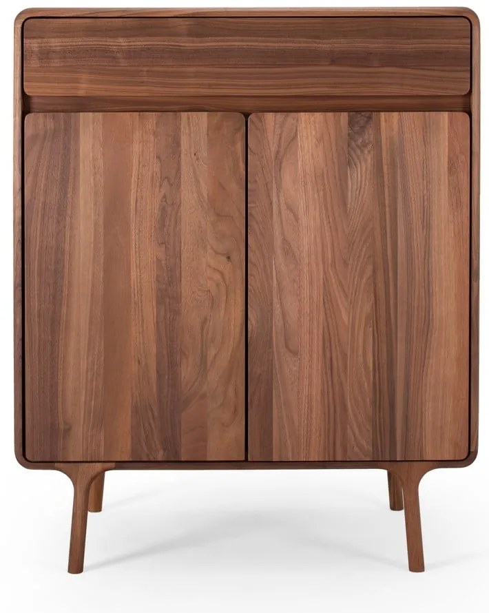 Comodă maro din lemn de nuc 90x110x45 cm Fawn – Gazzda