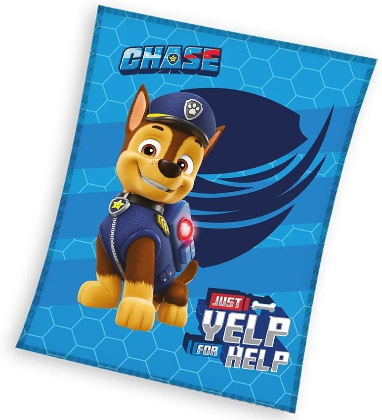 Carbotex Pătură pentru copii Paw Patrol HeroChase, 110 x 140 cm
