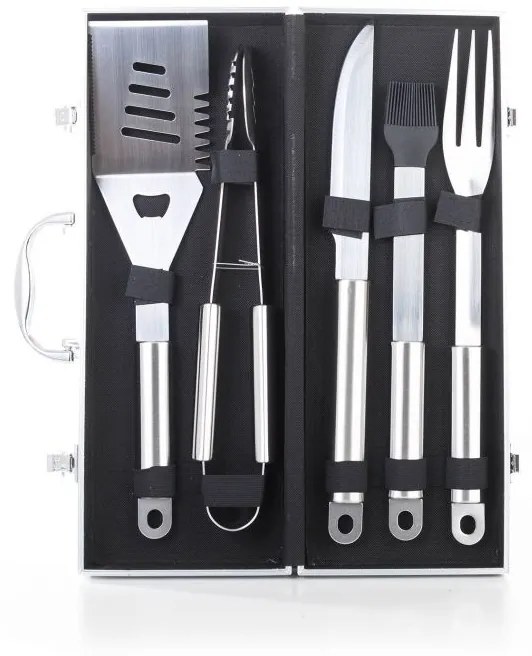 Set 5 unelte pentru grătar G21, carcasă de aluminiu