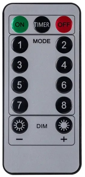 Aigostar - Instalație LED de exterior pentru Crăciun 120 LED/6W/230V/8 funcții/3x0,7 m/IP44/alb cald + telecomandă