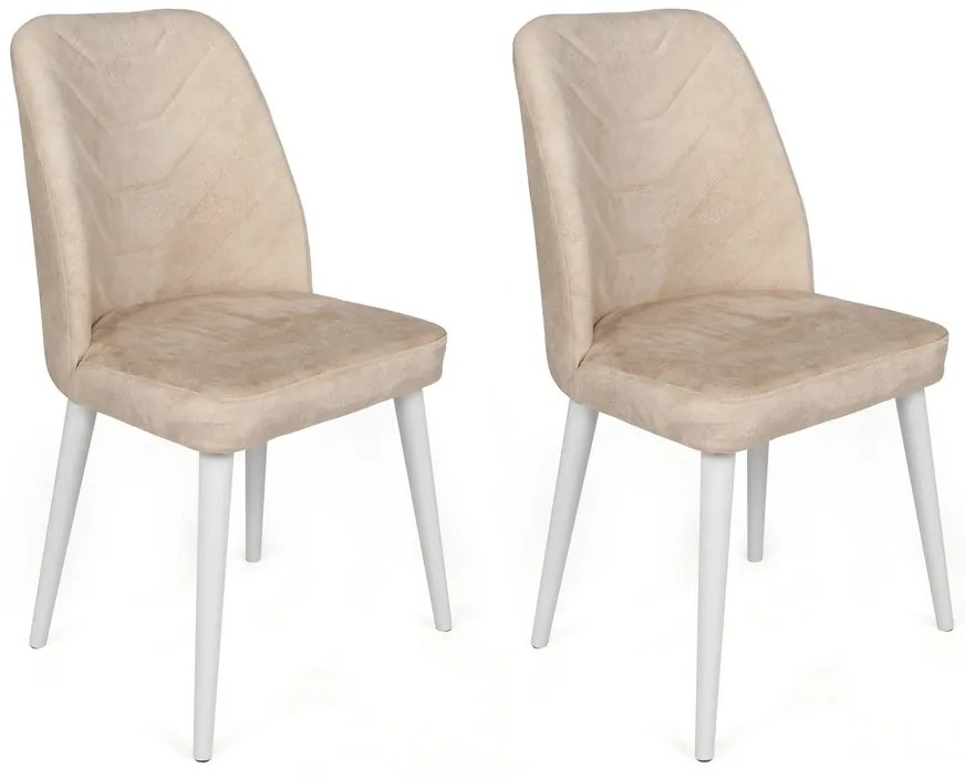Set de scaune de sufragerie Dallas Beige andWhite, 4 buc.