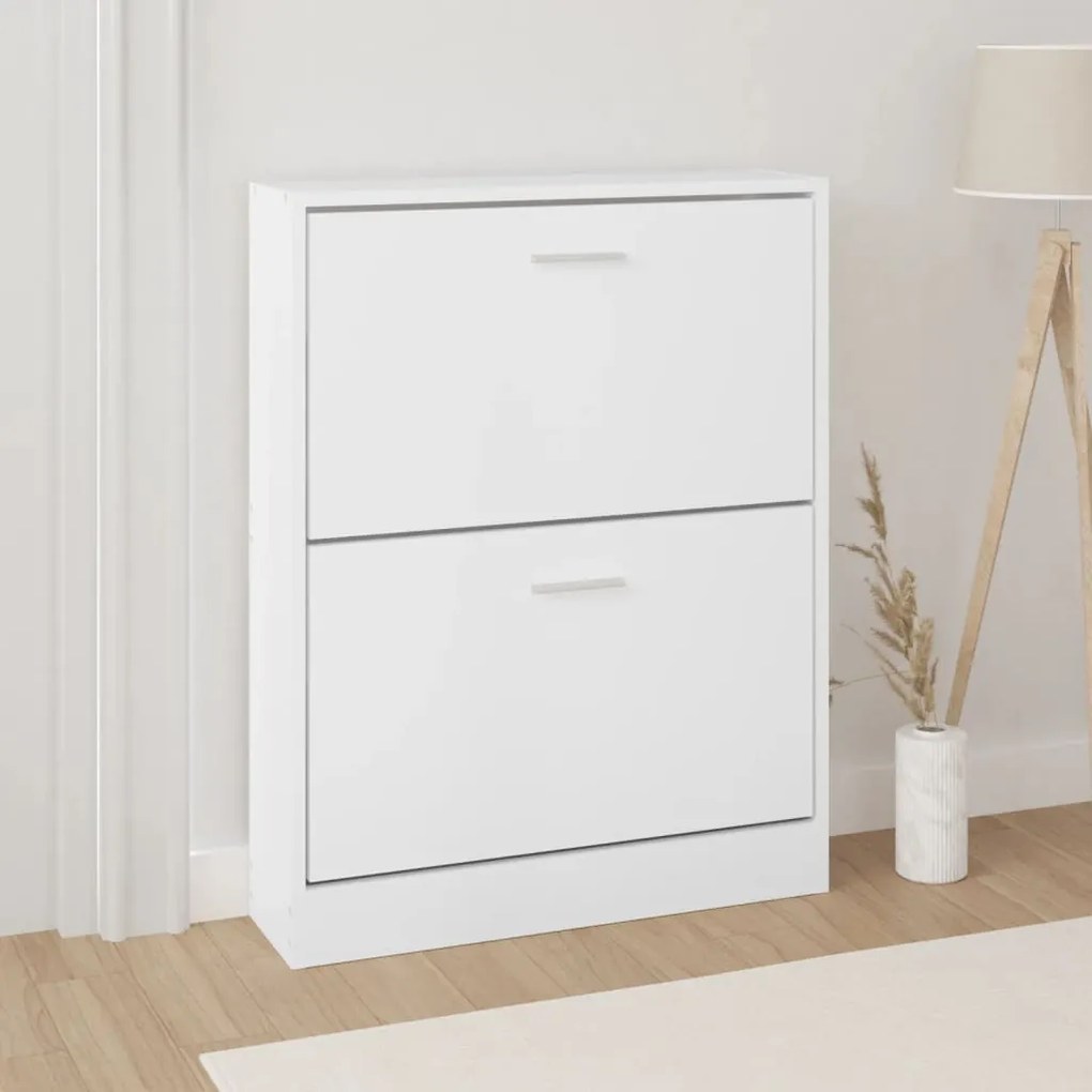 Pantofar, alb, 59x17x81 cm, lemn prelucrat Alb, 59 x 17 x 81 cm, 1