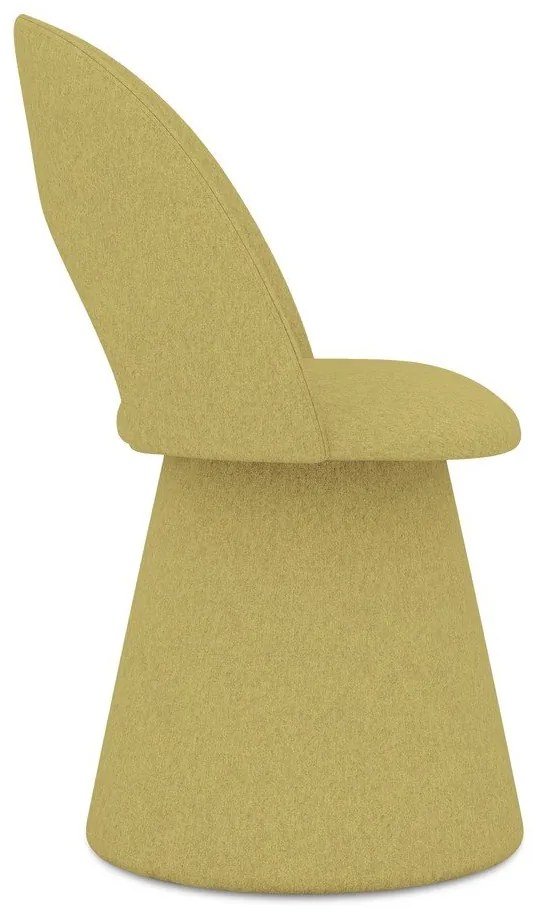 Scaun de sufragerie galben tapițat Kalo – Makamii